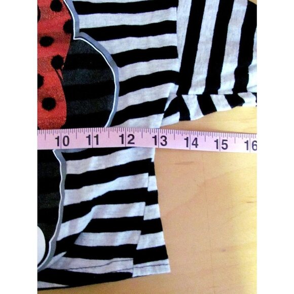 Girls Jrs Disney Stripe Cropped Minnie Mouse Shirt - Picture 8 of 12